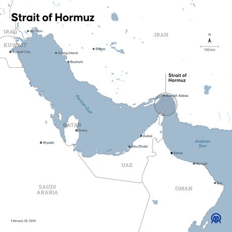 Strait of Hormuz, Ormuski moreuz mapa