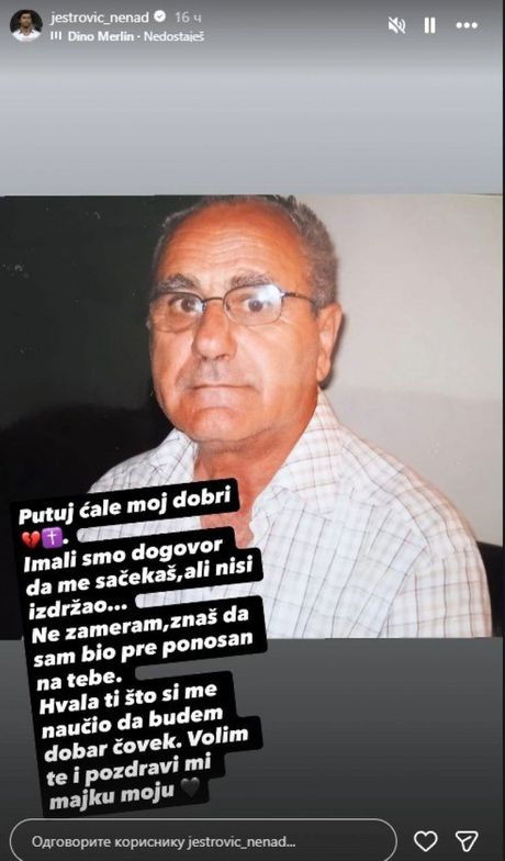 Nenad Jestrović, otac