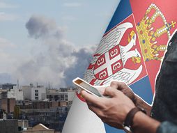 Bliski istok, Iran, mobilni, srpska zastava