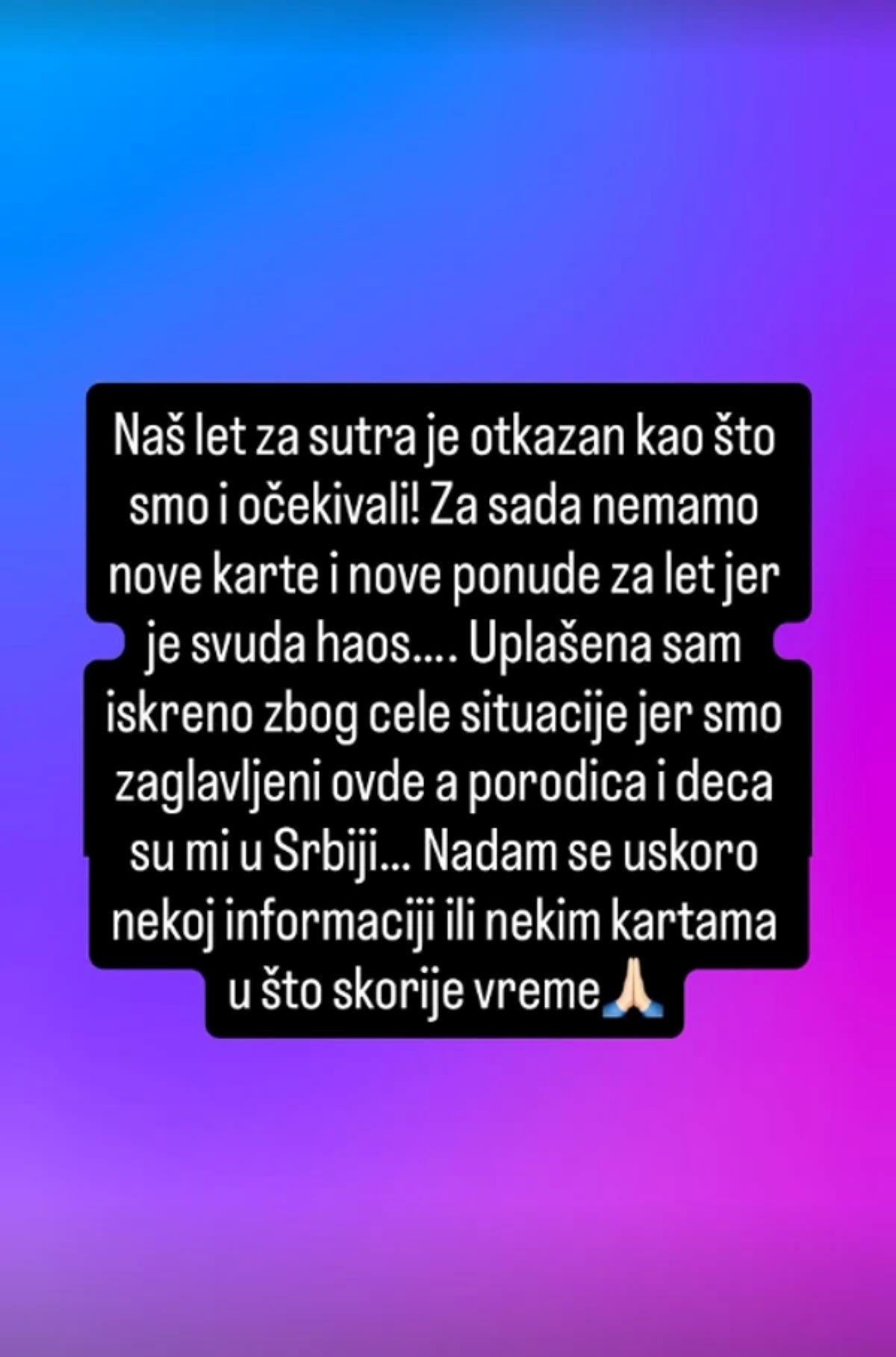 Luni i Marku otkazan let! Ne znaju kako će kući, ona u panici: "Zaglavljeni smo! Deca su mi u Srbiji..."