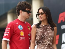 Charles Leclerc of Ferrari and Alexandra Saint-Mleux  Šarl Lekler Aleksandra Formula 1