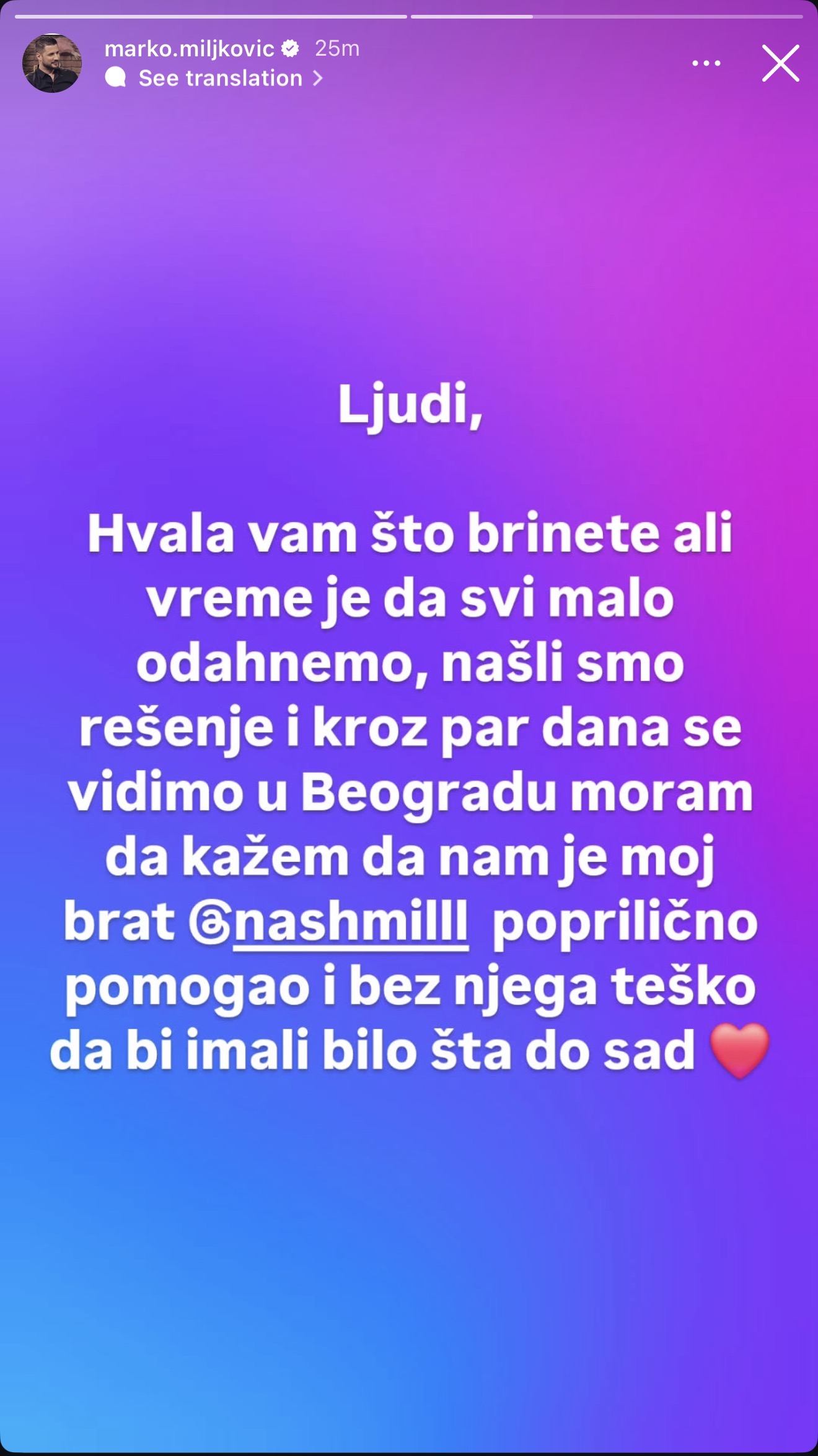 Oglasio se Marko Miljković: Otkrio da li mogu on i Luna da odu sa Maldiva