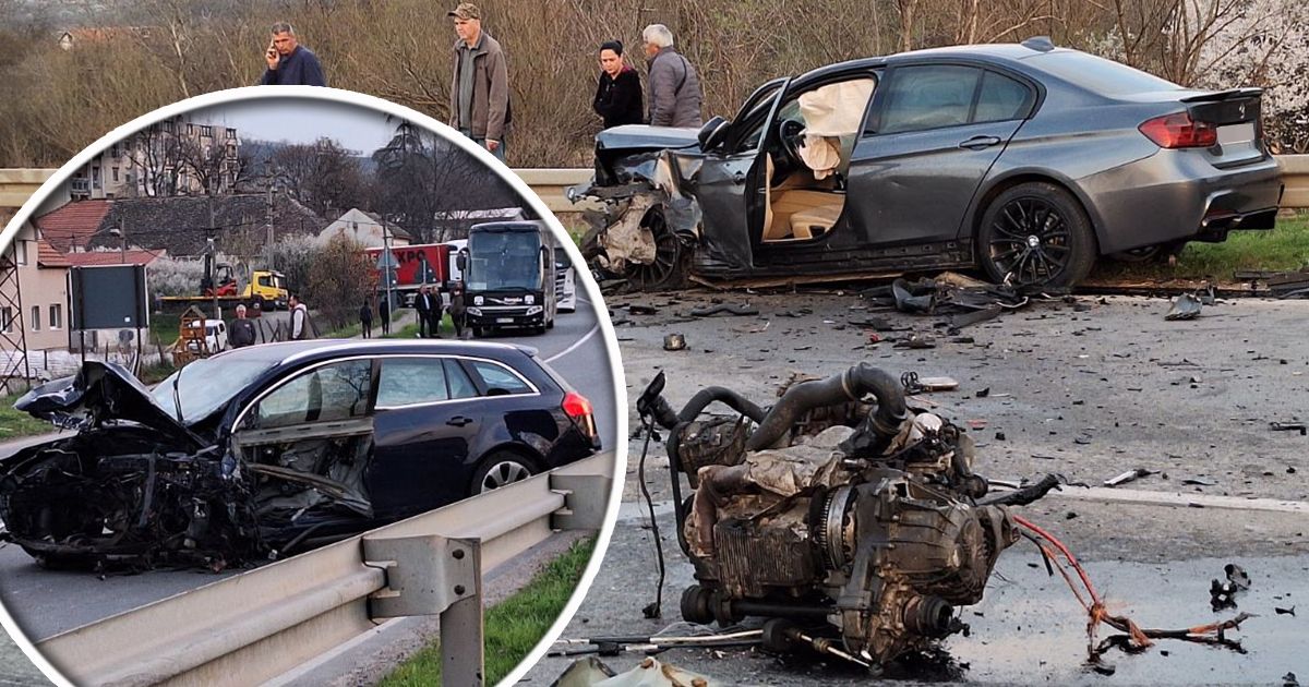 PRVE SLIKE U NESREĆI KOD UMKE: Tri osobe su povrijeđene, prednji dijelovi vozila potpuno neprepoznatljivi – Novosti