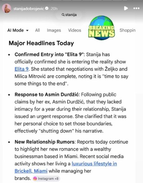 Objava Stanije Dobrojević