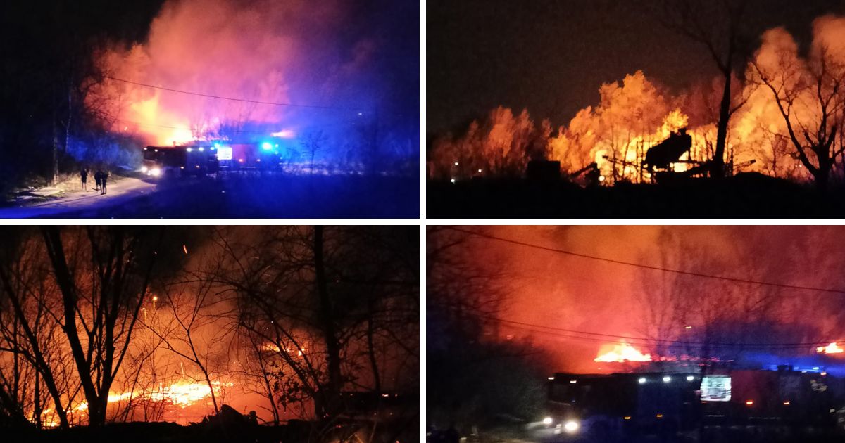 First pictures of the major fire on the Sava embankment: Horrific, police blocked access, famous raft in flames