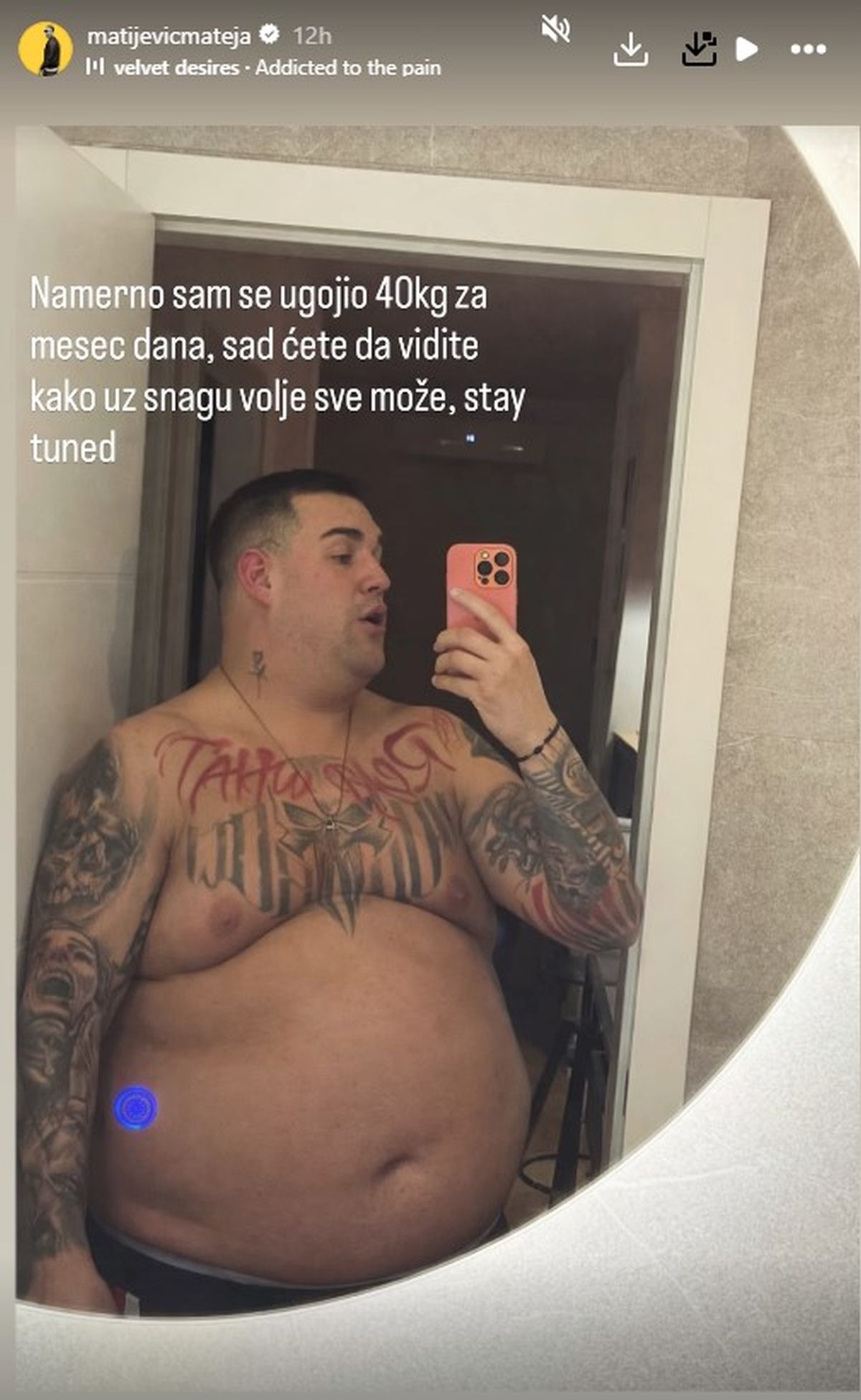 "Ugojio sam se 40 kila za mesec dana" Bivši zadrugar objavio šok sliku, ljudi u neverici: "Sad ću pokazati..."