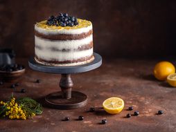 limun, borovnice, torta