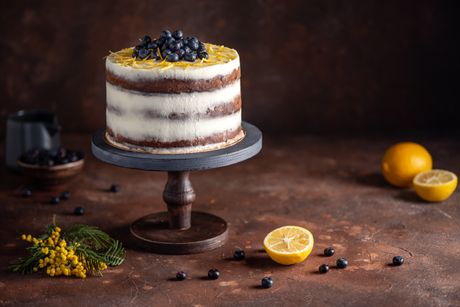 limun, borovnice, torta