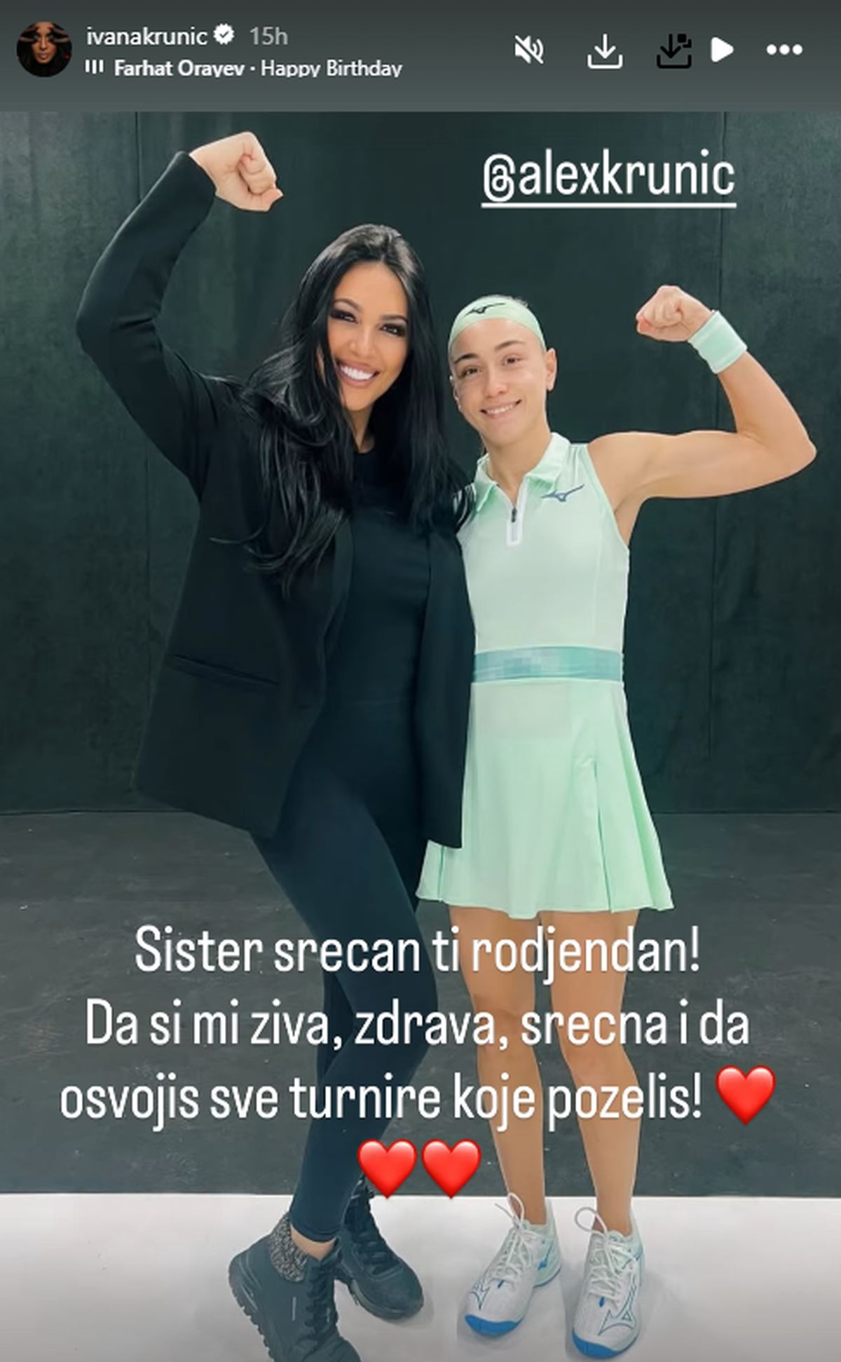 Ovo je malo ko znao: Poznata pevačica i srpska teniserka su sestre, uputila joj je emotivnu poruku za rođendan