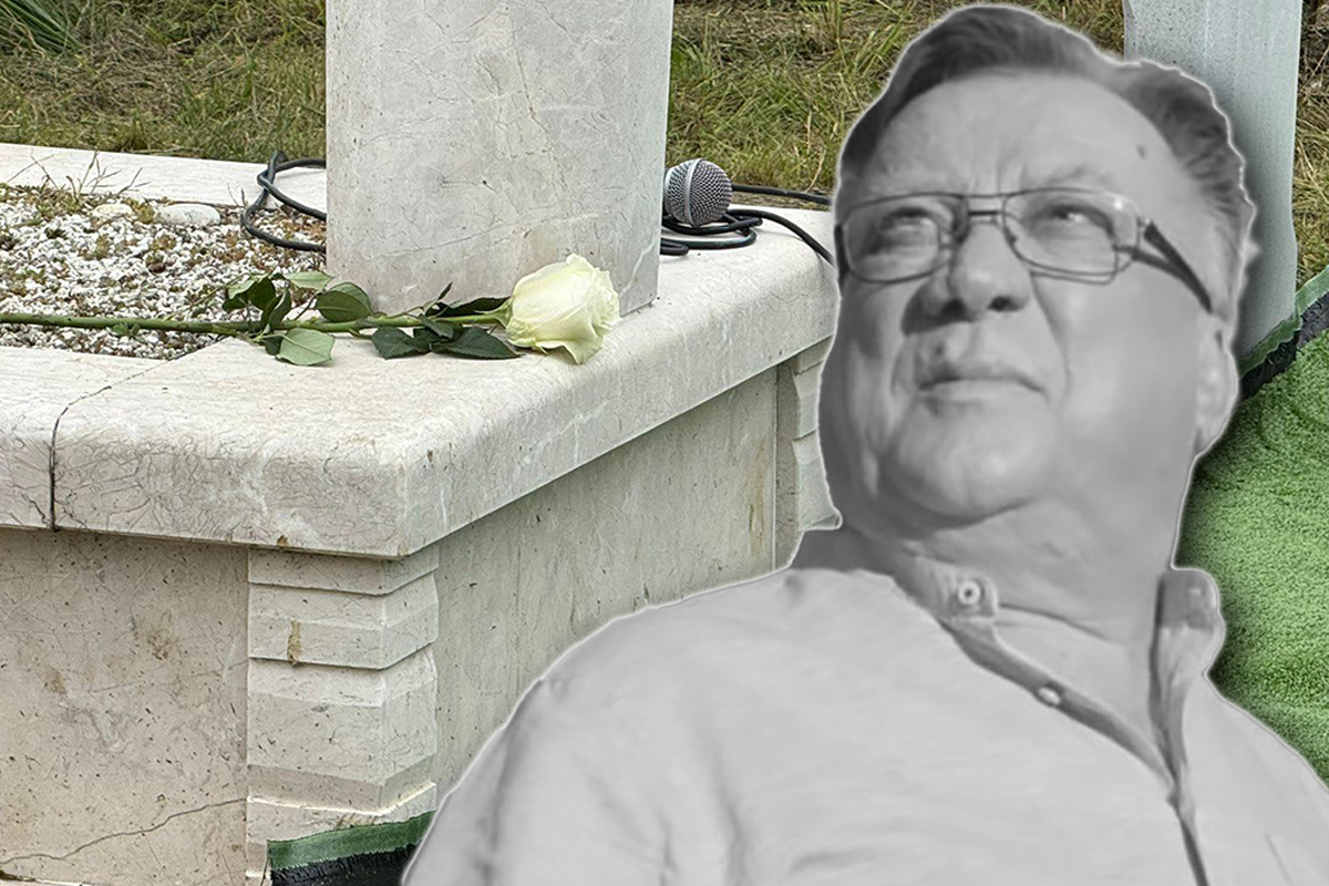 Legendarni pevač snimljen kako lije suze na grobu Halida Bešlića: Nije mu bio na sahrani, sad se slomio