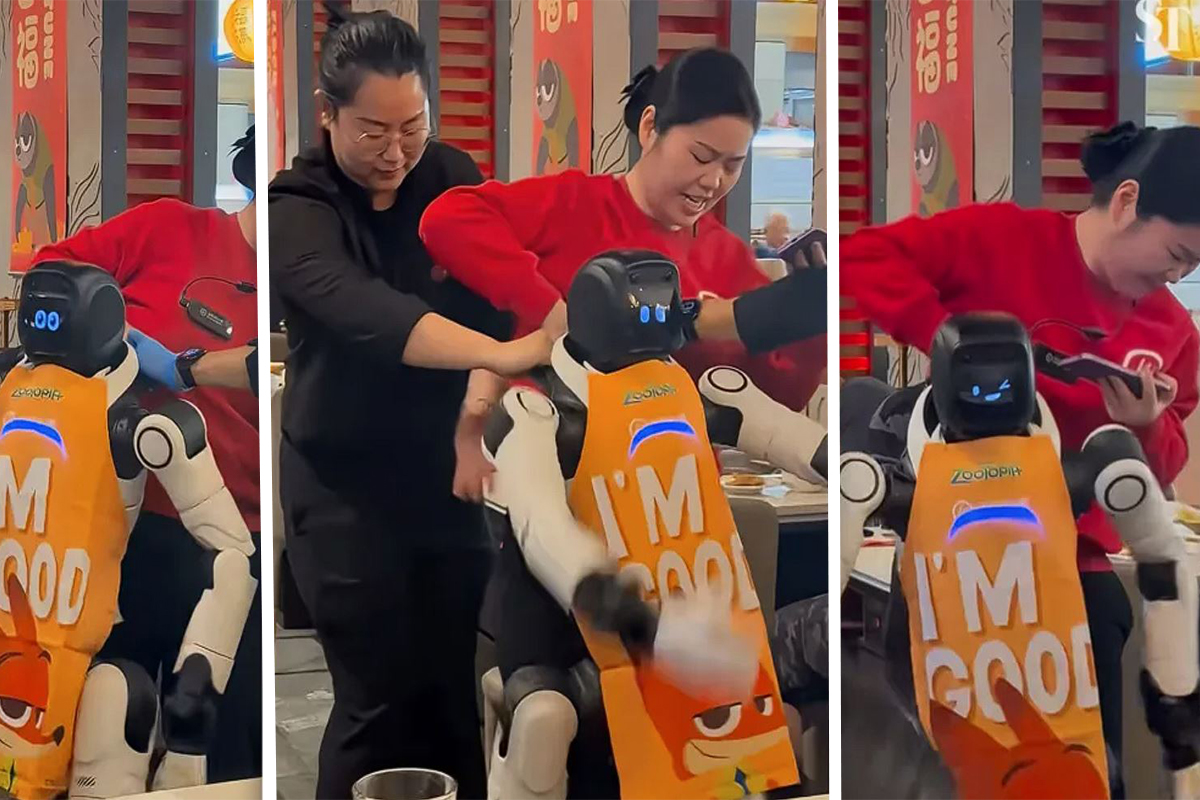 Snimak iz restorana: Robot podivljao, troje radnika ga obuzdavalo, nisu znali da ga isključe