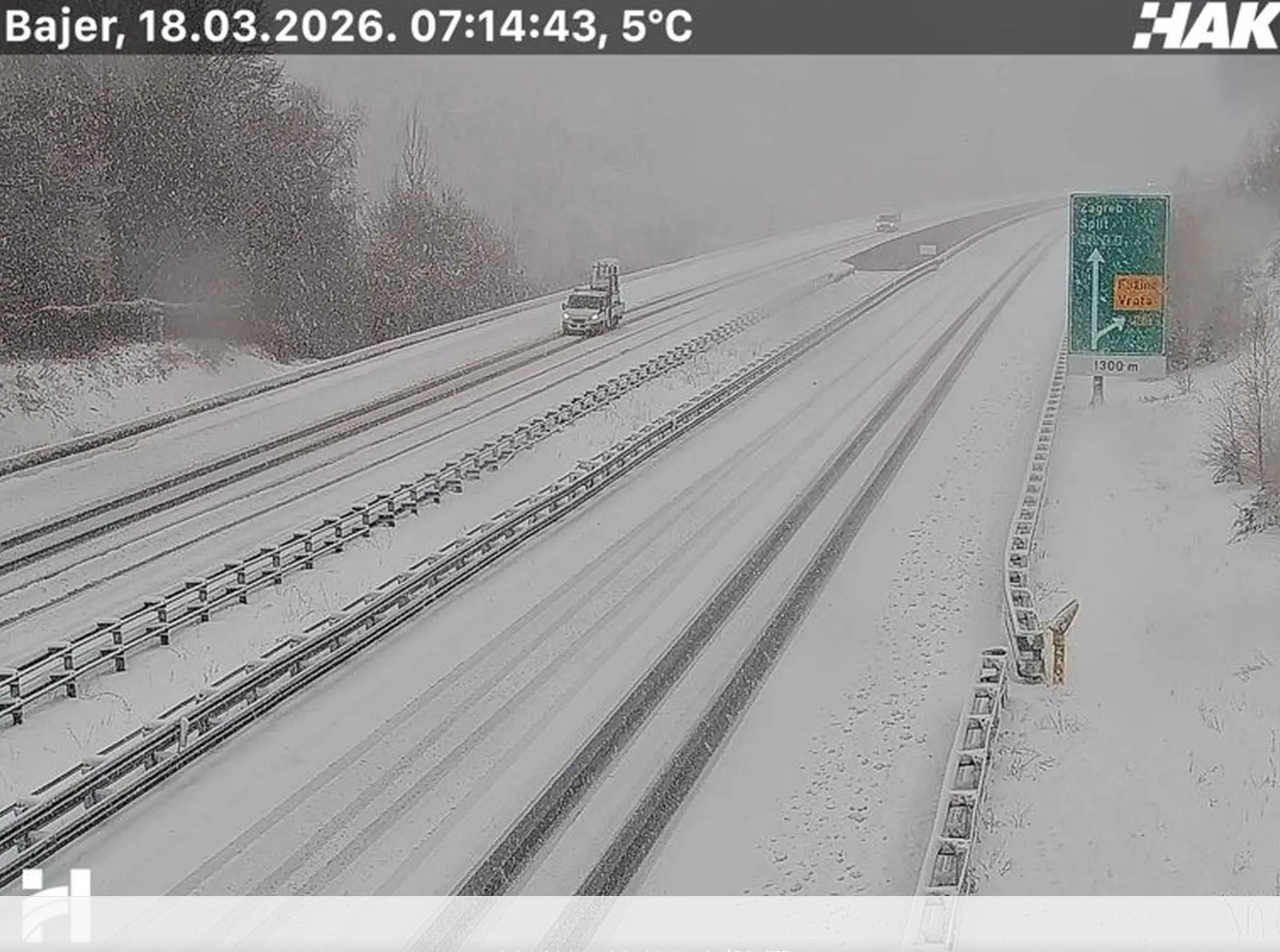 Sneg pravi haos u Hrvatskoj: Na Zavižanu više od pola metra snežnog pokrivača, zavejan i auto-put A6