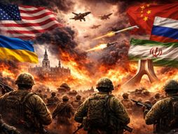 Treći svetski rat, Iran, Rusija, Kina, SAD, ilustracija