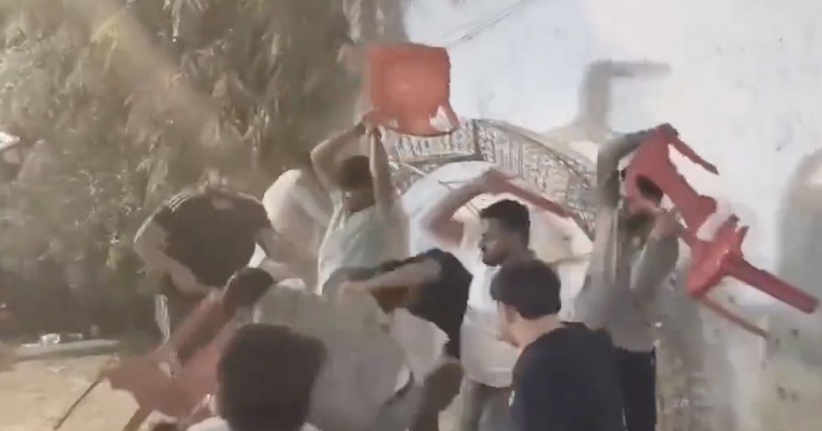BRUTAL BRAWL AT A WEDDING Fists and chairs flew! It was unclear who was hitting whom, and you should hear the reason
