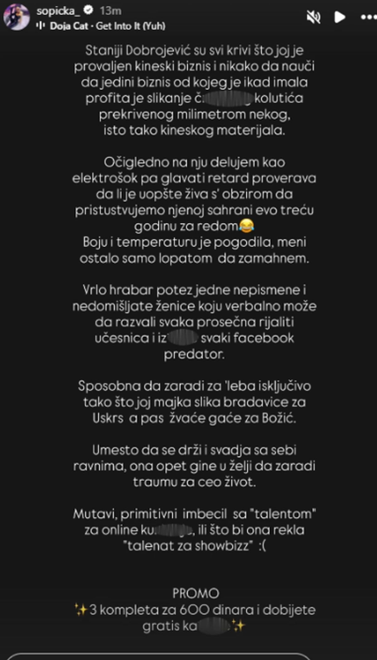 "Primitivni imbecil..." Ivana Šopić nikad žešća: Bez cenzure odbrusila Staniji "Pas joj žvaće gaće za Božić"