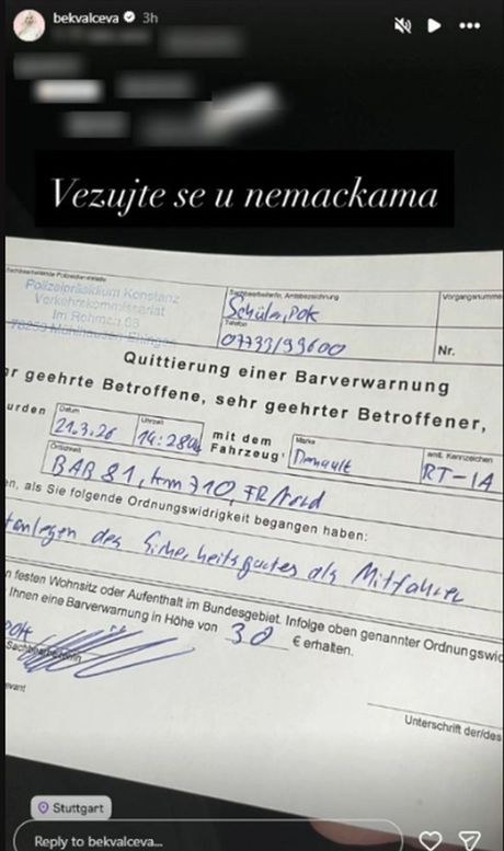 Objava Nataše Bekvalac