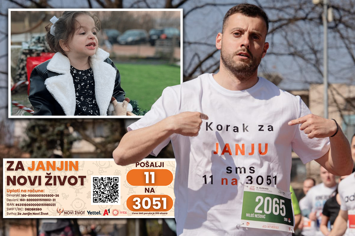Miloš kreće u trku za život! Od Topole do Beograda pretrčaće 100 km za malu Janju (8): Srbijo, pomozi!