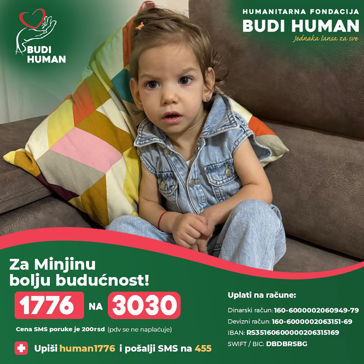 Mala Minja se suočava sa teškim dijagnozama: Potrebna joj je naša pomoć za terapije i rehabilitaciju