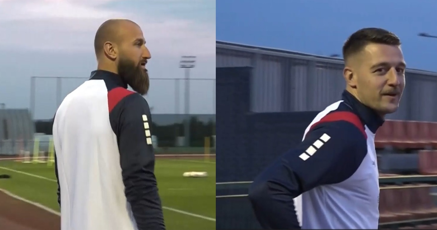 Vanja prvi došao na trening Srbije posle povratka među Orlove, Sergej na teren izašao sa neočekivanim kolegom