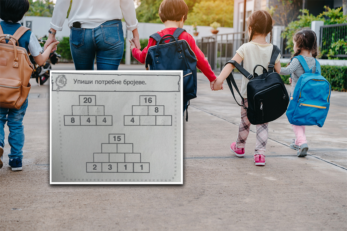 FOTKA DANA: Ovaj zadatak iz matematike za PRVI RAZRED uznemirio roditelje u Srbiji! Da li vi znate rešenje?