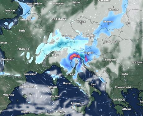 Padavine i satelitska slika