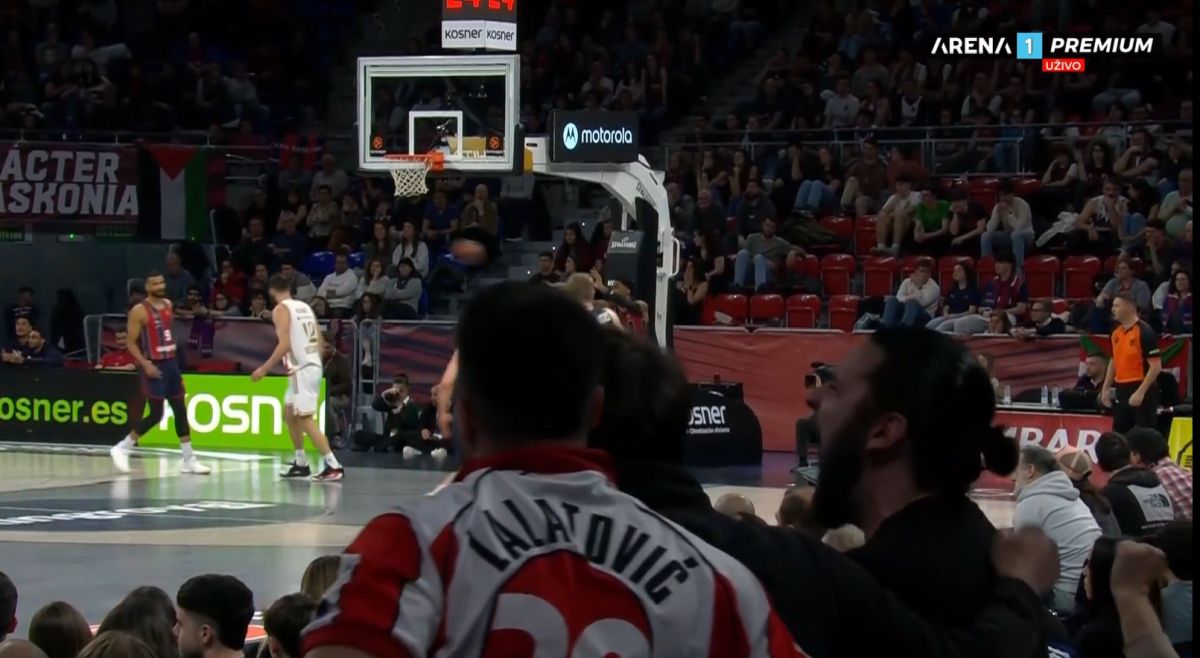 Lalatović "gleda" Zvezdu protiv Baskonije: Hit scena tokom TV prenosa meča u Vitoriji