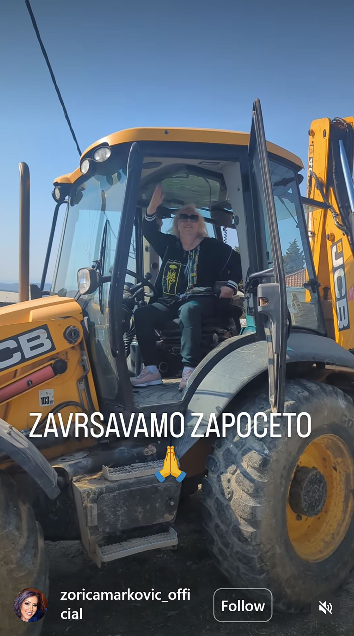 "Završavamo započeto" Zorica Marković posle problema sa srcem ispunjava svoj san, sela na bager i sve pokazala