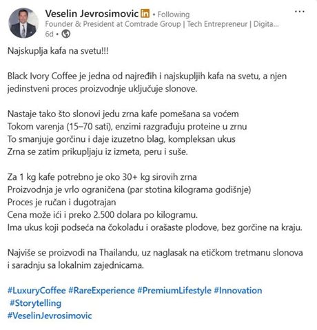 Veselin Jevrosimović LinkendIn
