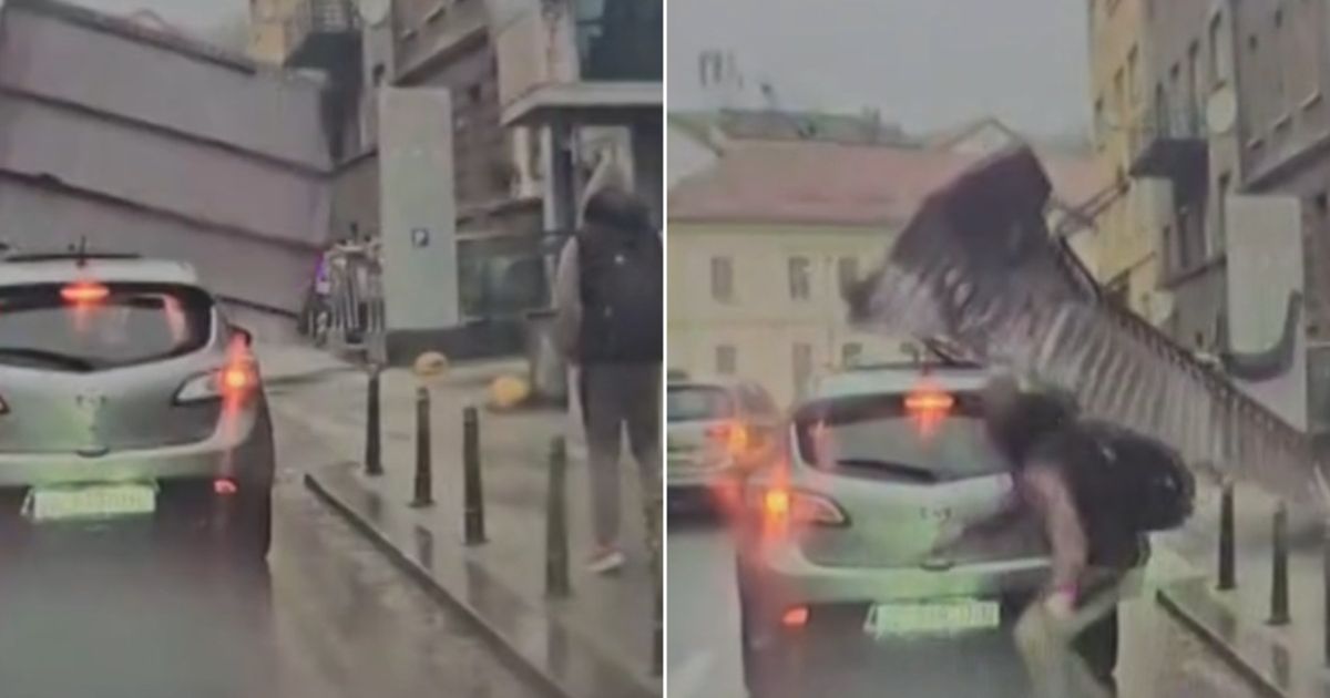 Najbrutalniji snimak iz Zagreba, čovek za dlaku izbegao smrt: Lim mu umalo odrubio glavu!