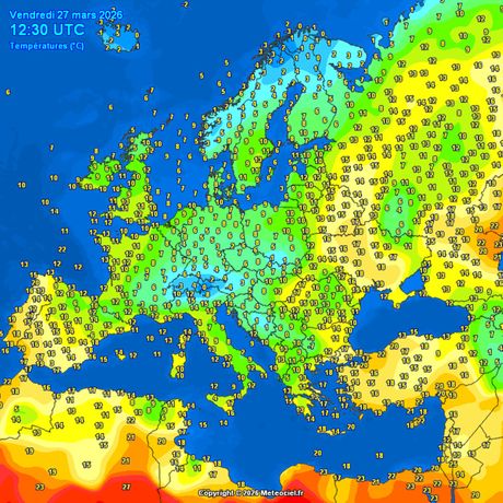 Trenutne temperature vazduha