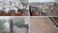 Veliko nevreme na severu Srbije: Grmi i seva, spojili se nebo i zemlja, led pada iz CRNIH OBLAKA