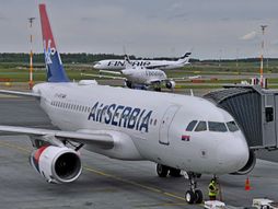 Air Serbia Airbus A319 Helsinki airport