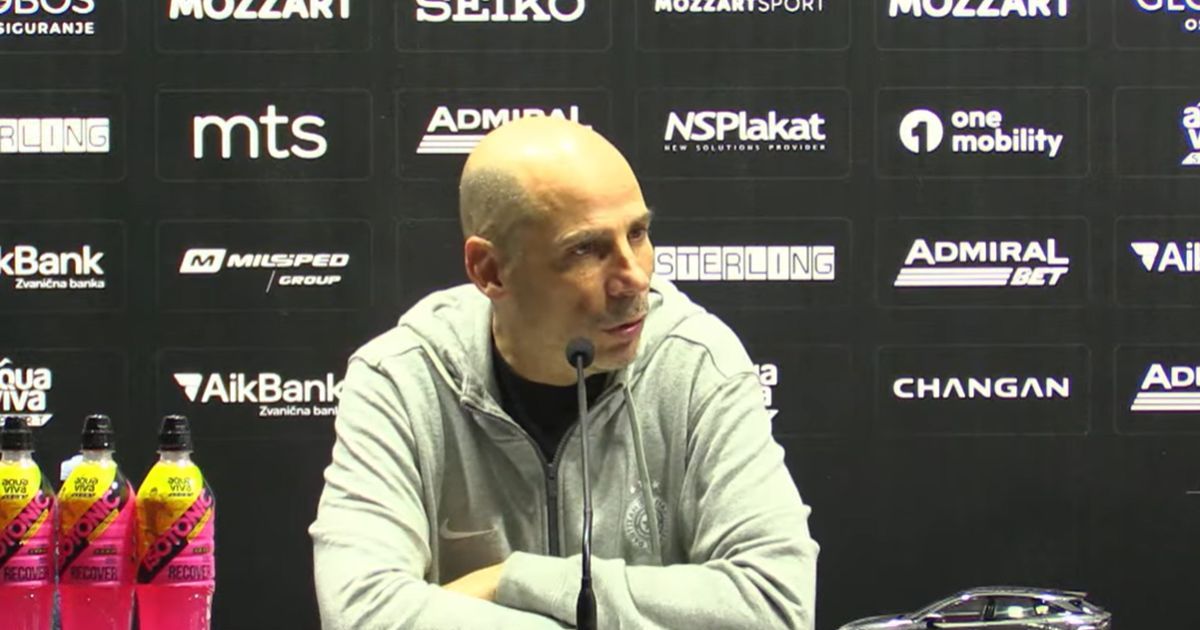 Trener Partizana pred derbi sa Zvezdom: 