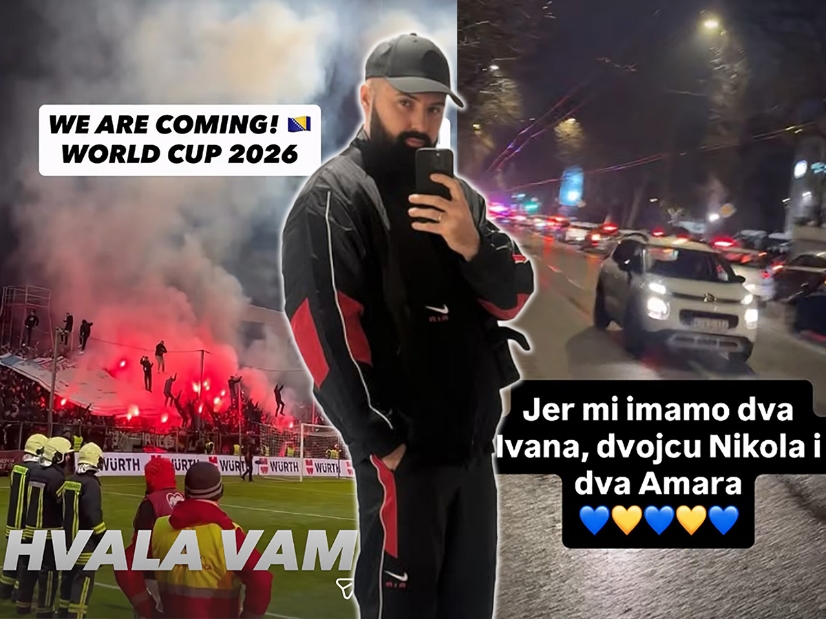 Jala Brat objavio snimak iz Sarajeva posle istorijske pobede BiH: Haos na ulicama, slavlje, trube, grad "gori"