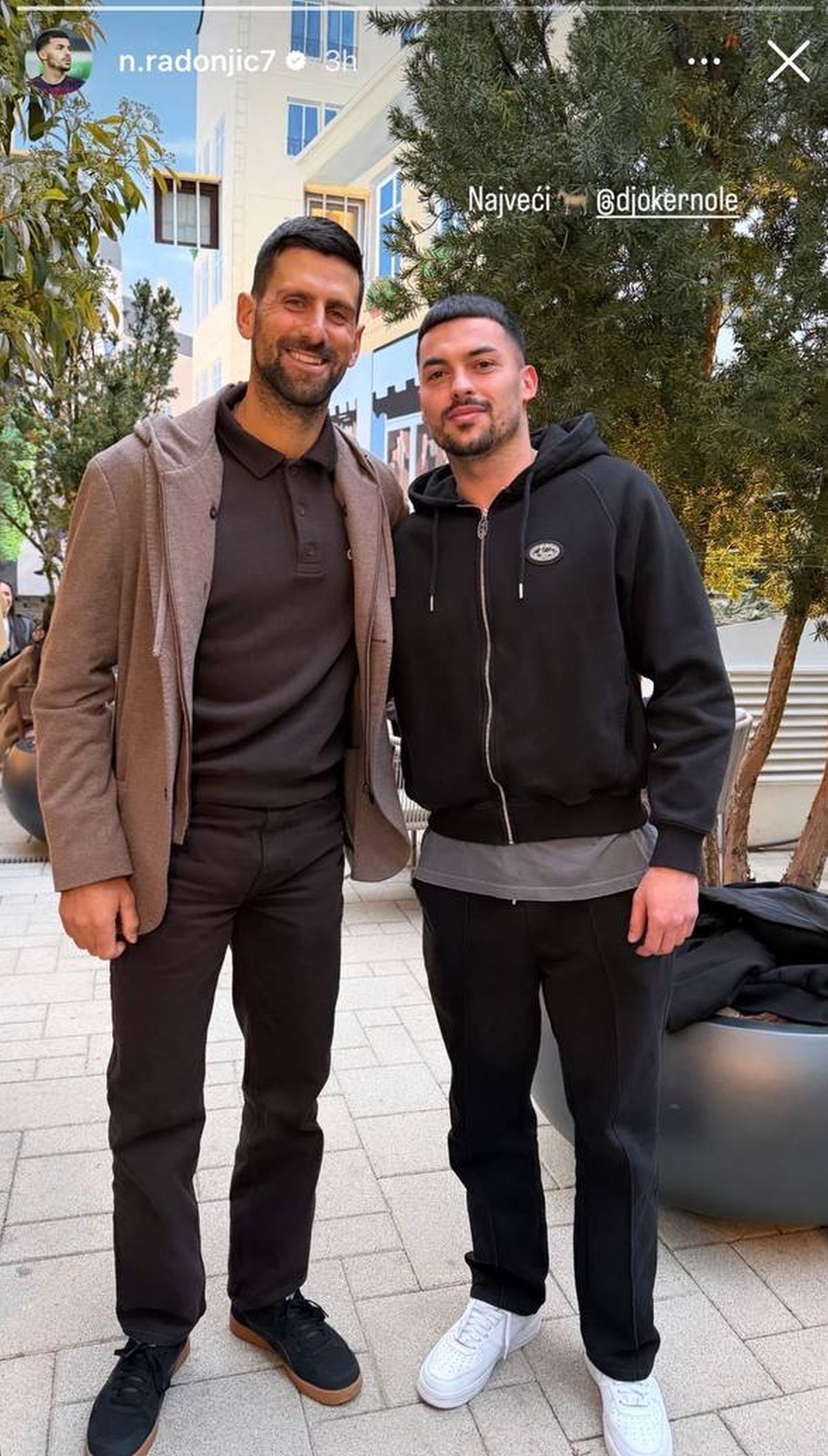 Nemanja Radonjić sreo Đokovića, pa objavio fotku sa njim uz moćan opis
