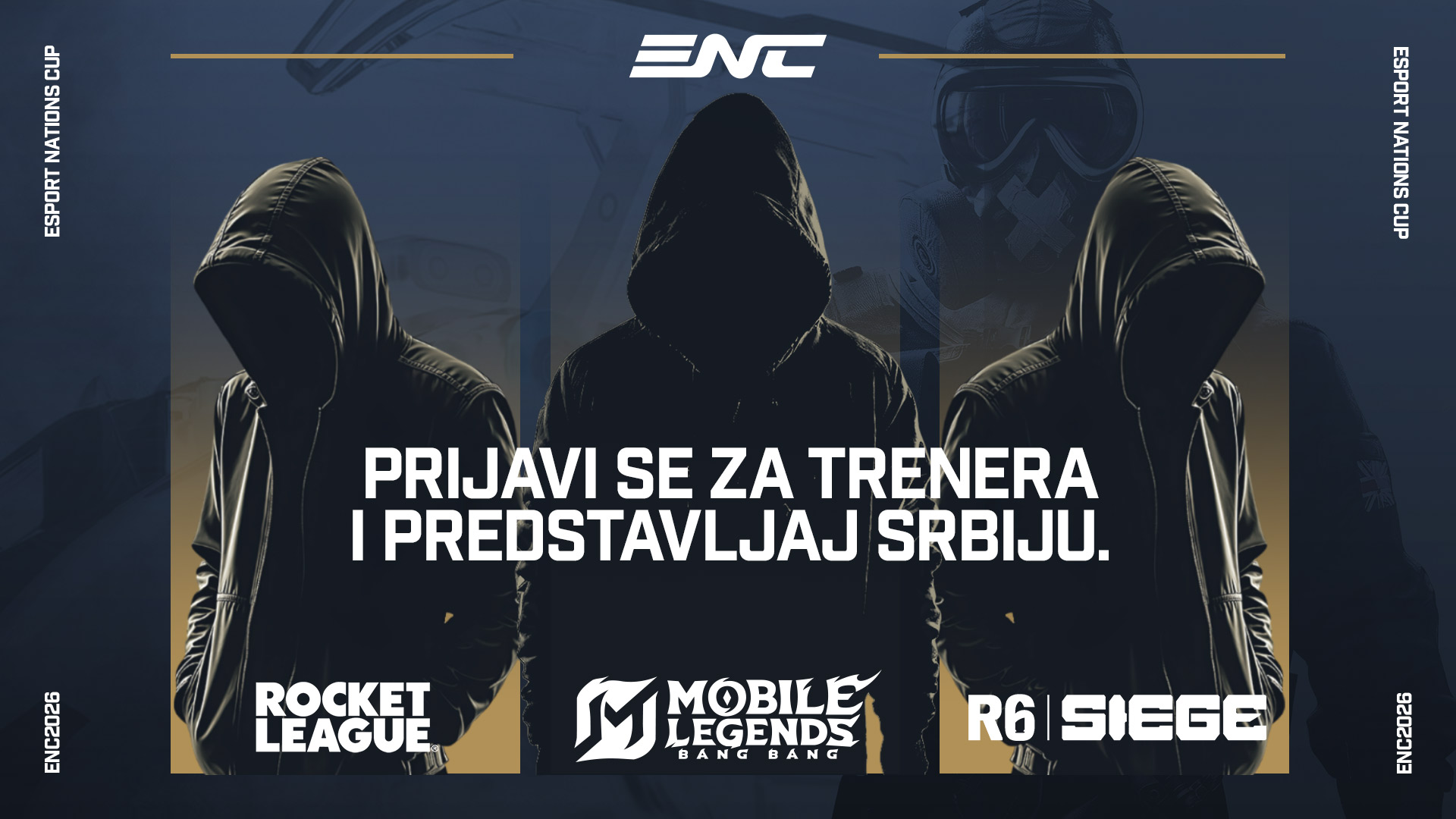 Igraš Rocket League, MLBB ili R6 Siege? Postani trener srpske reprezentacije na Esports Nations Cup!