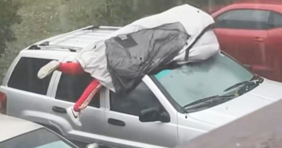 Telom je zaštitio automobil od grada: Izračunao da je bolje da dobije po bubrezima, nego po džepu