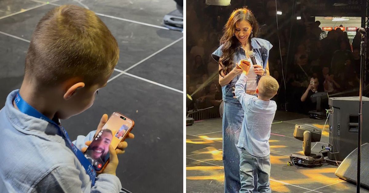 What a clip! Veljko called from Russia, little Željko answered and brought Ceca the phone on stage