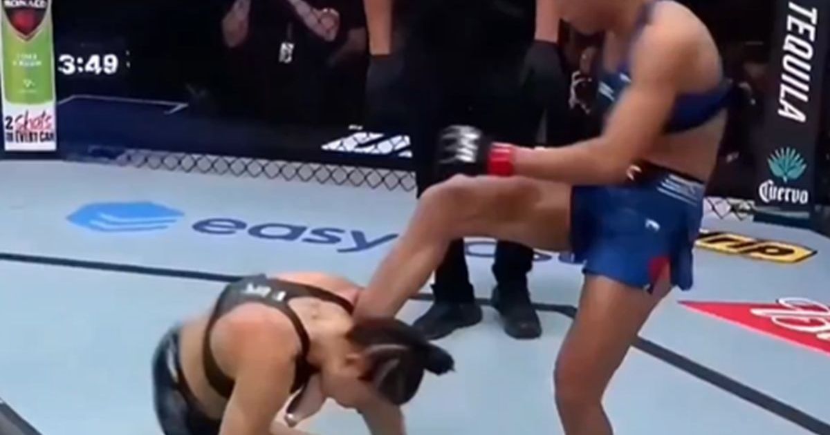 She kicked her opponent in the head "like a soccer ball", and then one of the most controversial scenes in UFC was witnessed