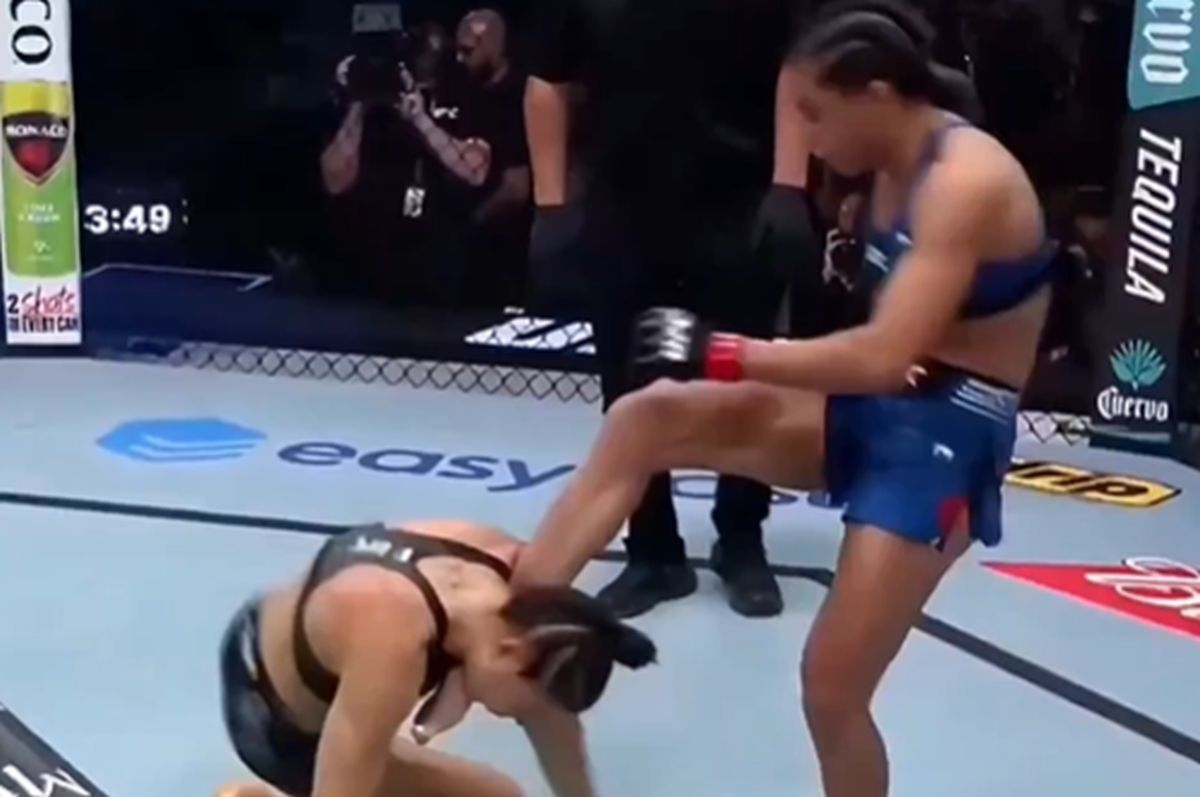 Napucala je protivnicu u glavu "kao fudbalsku loptu", a onda je viđena jedna od najkontroverznijih scena u UFC