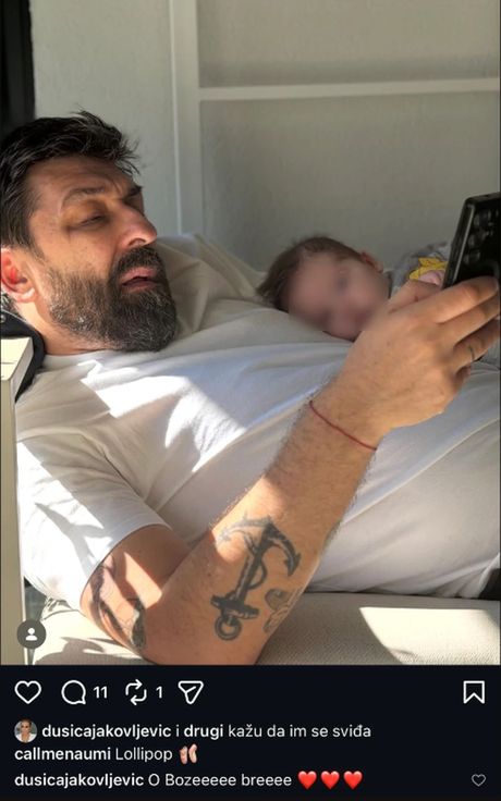 Ognjen Amidžić sa ćerkicom