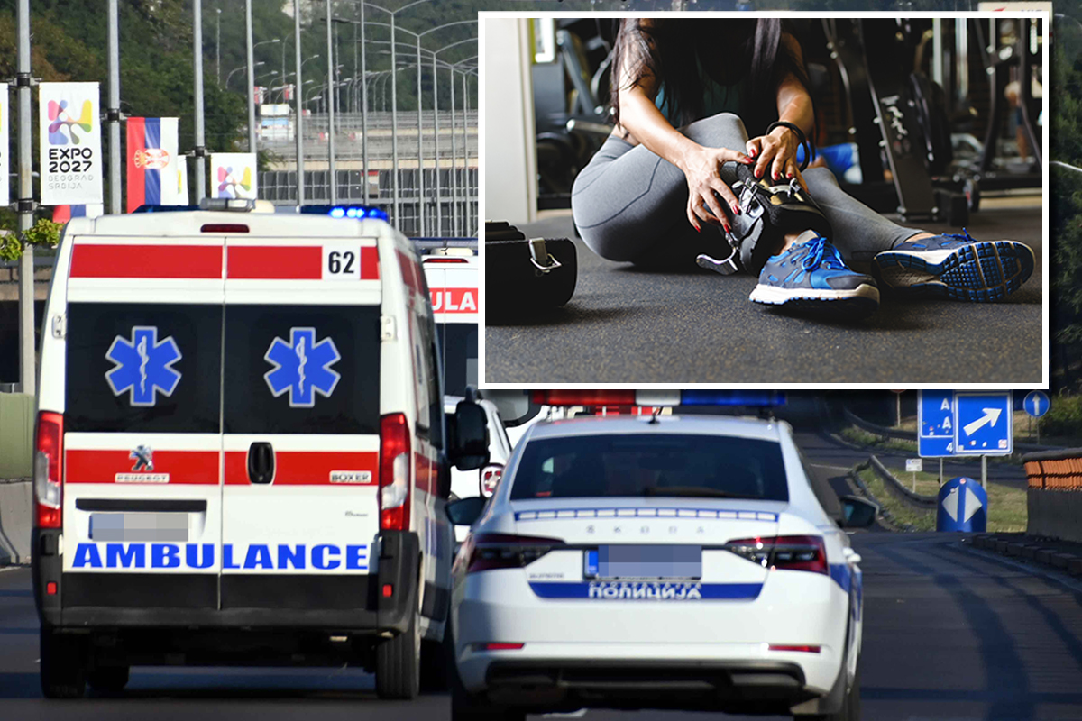 Young woman gets seriously injured in Belgrade gym as weights fall onto her during exercise!