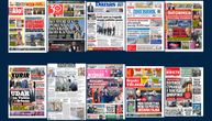 NASLOVNE STRANE SUTRAŠNJIH NOVINA: Prelistavanje štampe za utorak, 7. april 2026. godine