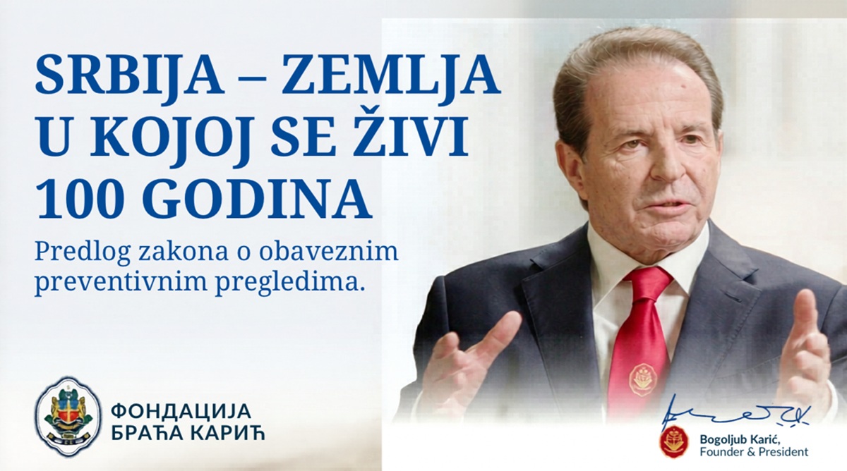 Karić pisao Macutu: Da Srbija postane zemlja u kojoj je cilj da čovek živi 100 godina, zdravo i aktivno