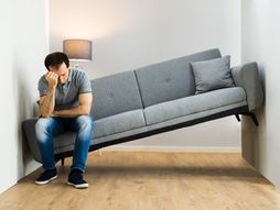 krevet, zid, mala soba, soba, nameštaj