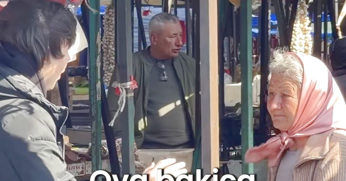 Luka approached grandma at the market and made SERBIA CRY IN 10 SECONDS: She asked only 1400 dinars for the whole basket