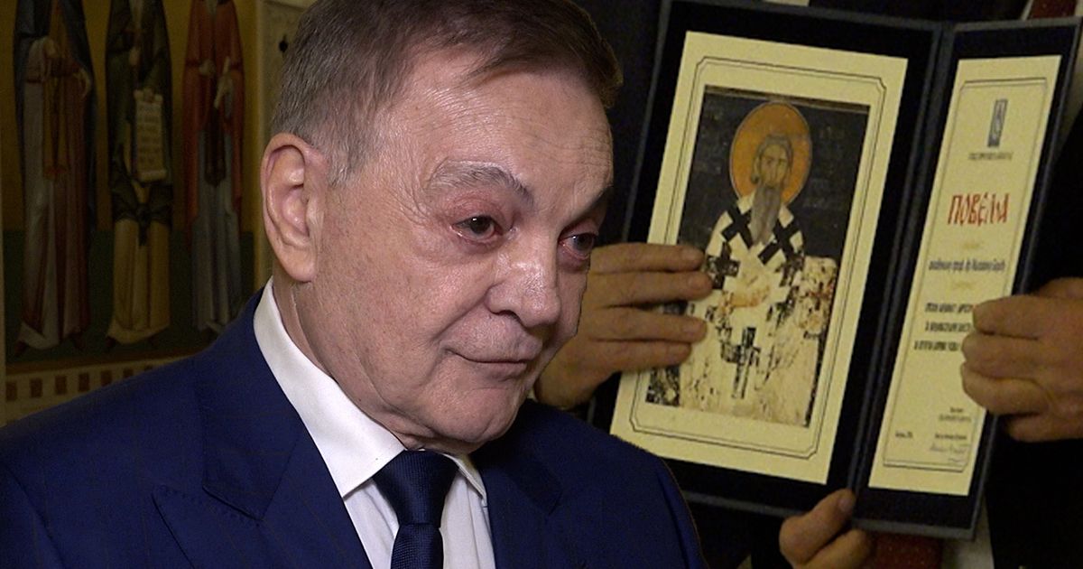 Prof. dr Milovan Bojić dobio Svetosavsku povelju: Ceo životni vek sam okrenut pacijentu, to je smisao svega