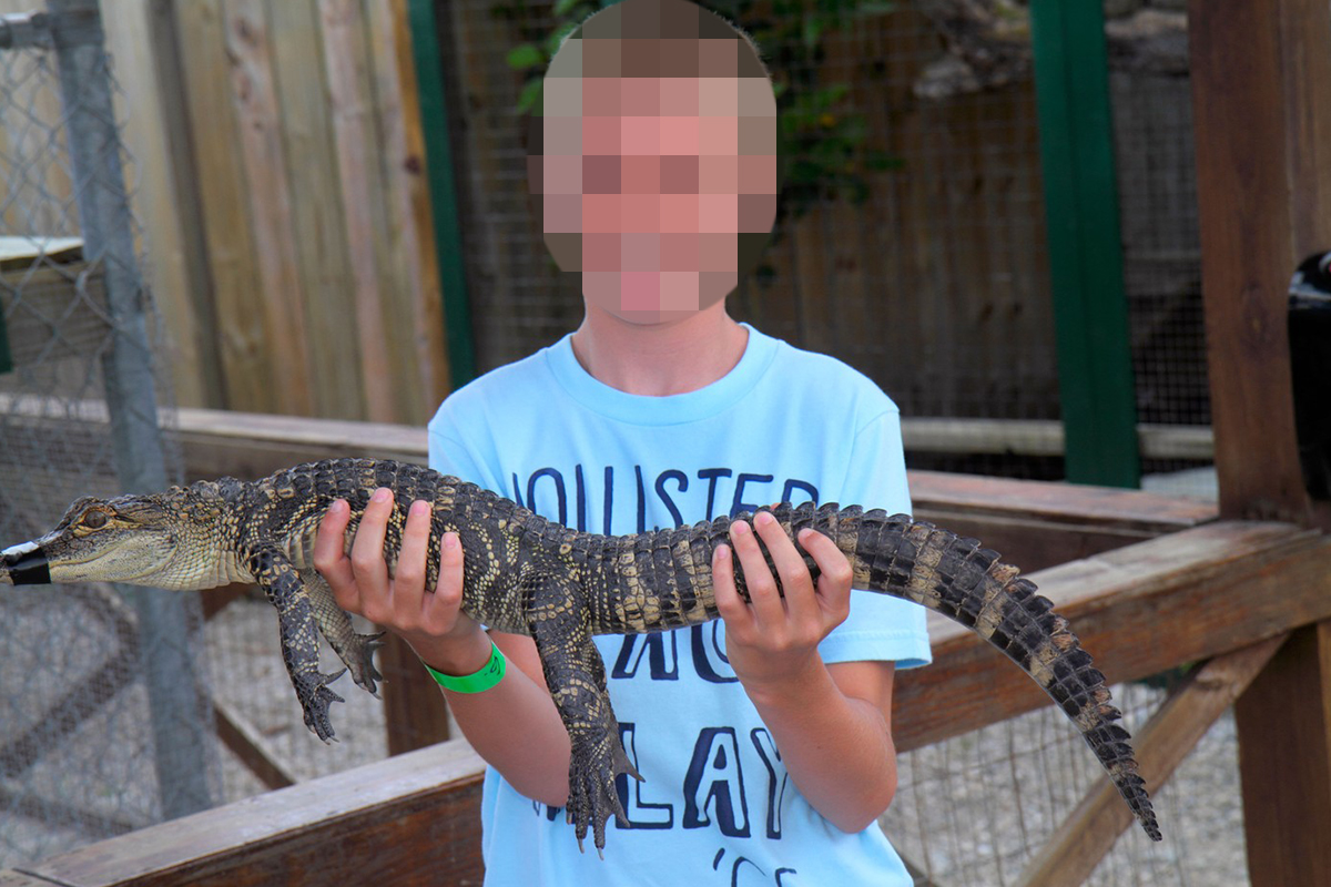 Dečak (14) snimljen šta radi aligatoru: Policija je odmah došla i privela ga!