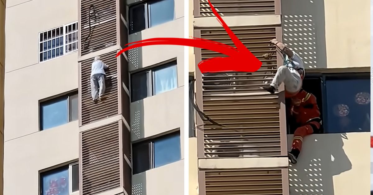 89-year-old grandmother tried to descend from the 27th floor down a skyscraper: Shocked passers-by recorded everything!