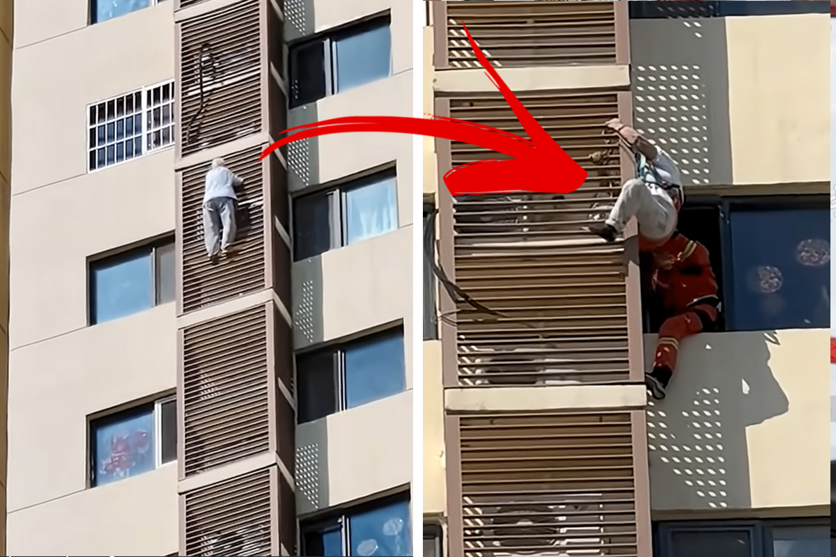 Baka (89) pokušala da se spusti sa 27. sprata niz soliter: Šokirani prolaznici sve snimili!